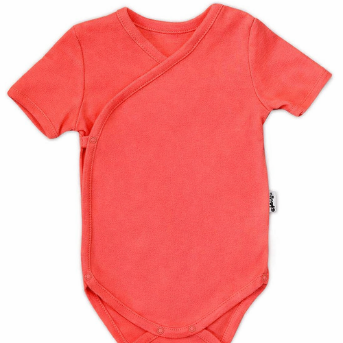 009 07 Body rozpinane z krótkim rękawem "Basic" Nicol - koral