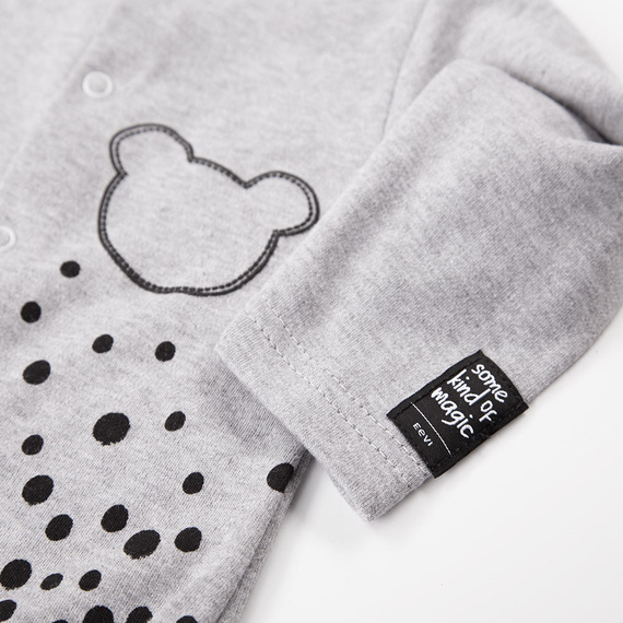 Magic Pajac ze stópkami Eevi - szary