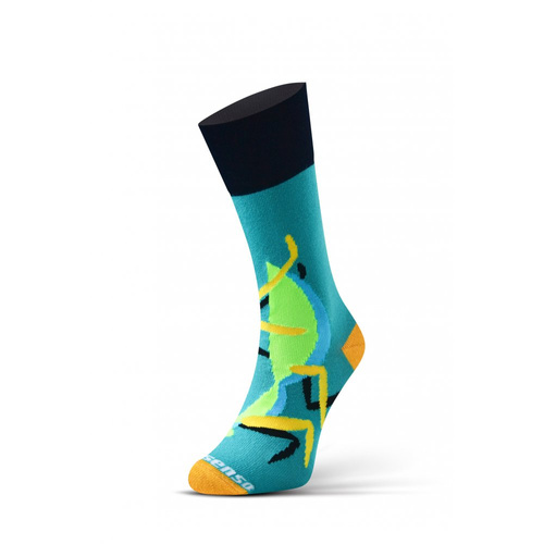 Konik Polny Skarpety długie finest cotton dwie różne Sesto Senso turkusowy