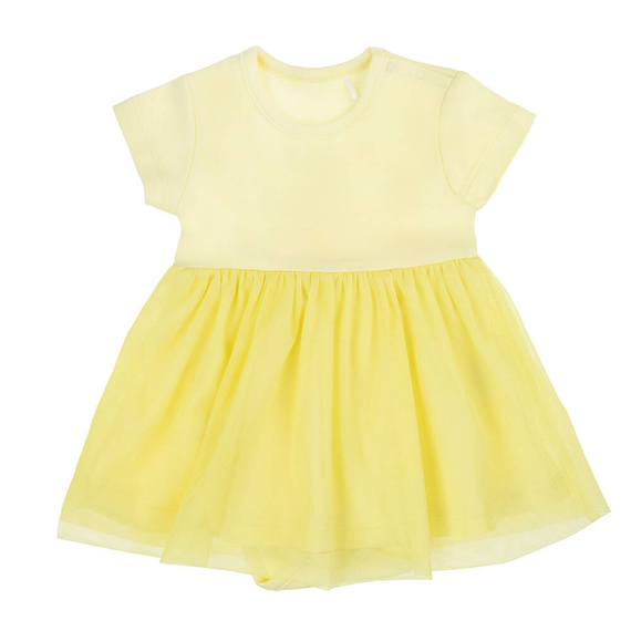 141271 Sukienko-body z krótkim rękawem Nicol - żółty