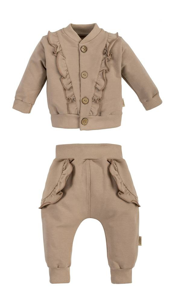 11196LGR "Girl Latte" Dres niemowlęcy Makoma brązowy