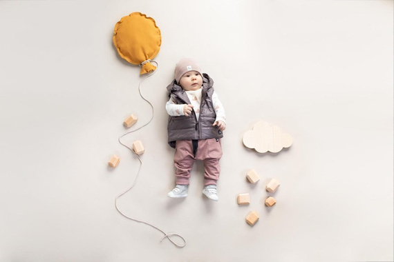 "Dreamer" Bezrękawnik z kapturem Pinokio - szary