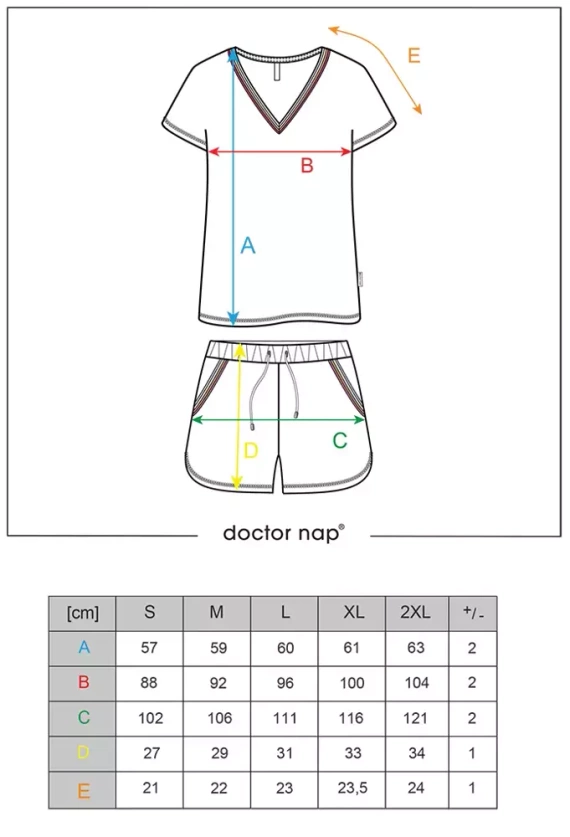5117 Piżama Damska Doctor Nap - red