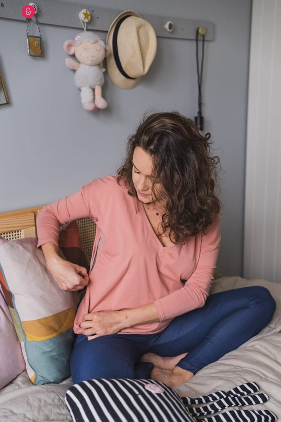 Two Ways bluzka ciążowa i do karmienia dwustronna Milk&Love herbal rose