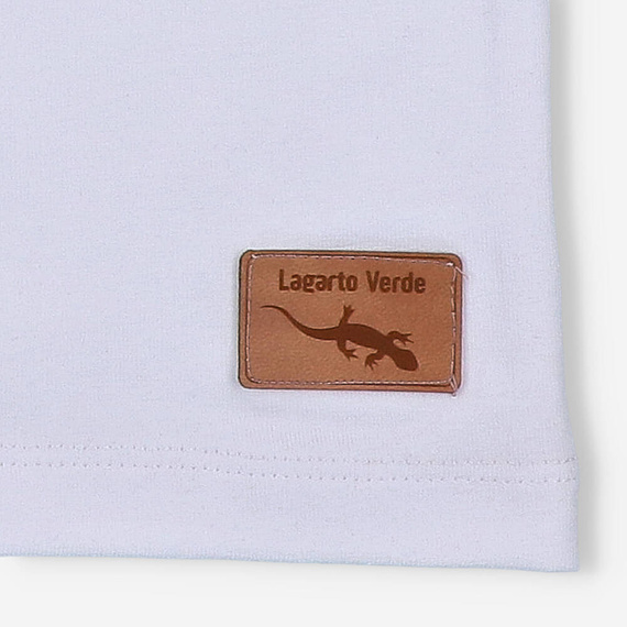 KAR-2007/BIA T-shirt dla chłopca Lagarto Verde biały