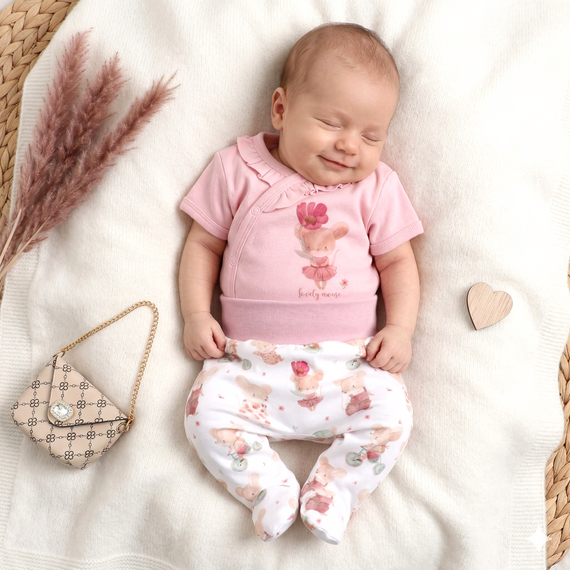 ABN-5698 Nini Półśpiochy Niemowlęce Małe Myszki 100% Bawełna Organiczna – PL