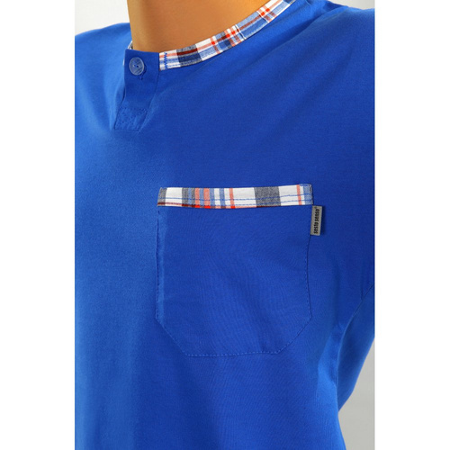 2243/09 Jasiek 02 Piżama długi rękaw Męska Sesto Senso - chaber