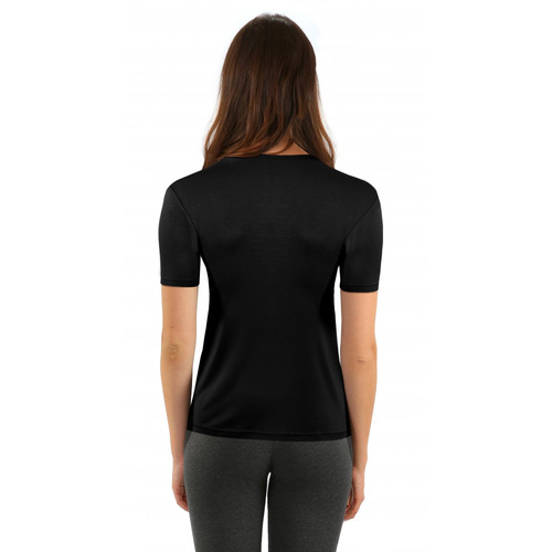 Marcela Koszulka damska krótki rękaw Sesto Senzo czarny