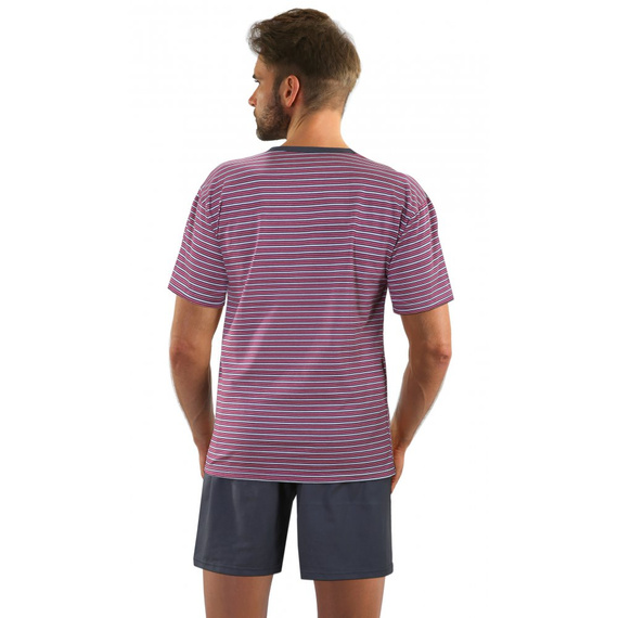 05 Piżama Męska w paski Sesto Senso - K67E