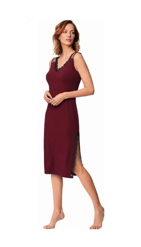 Zafira By Night Koszulka Nocna NIPPLEX- burgund