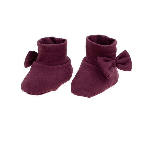 217267 Alisa Butki dresowe Nicol – burgund z kokardką