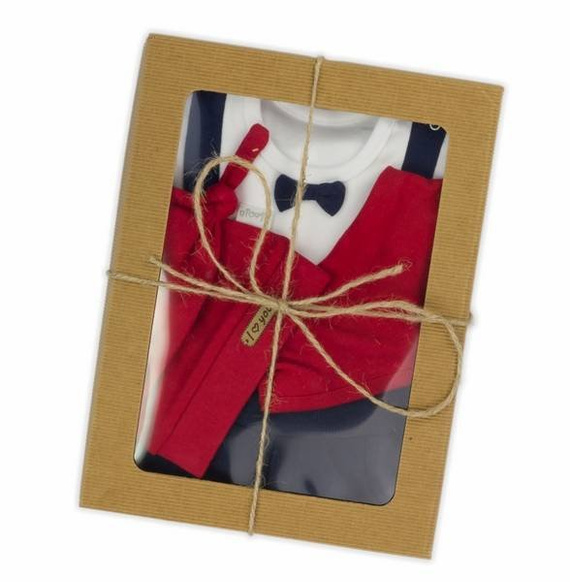 163022 Komplet czapka, apaszka, body i spodnie "Magia Świąt" Nicol - granatowy