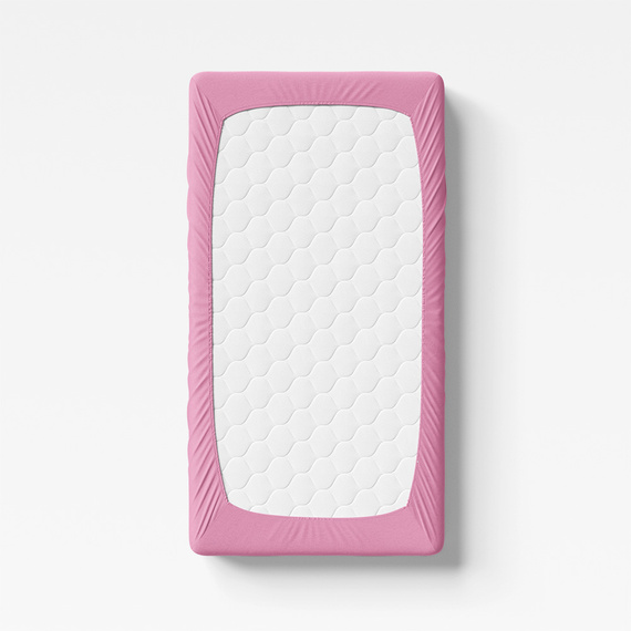 Prześcieradło dziecięce bawełniane Eevi - ciemny różowy