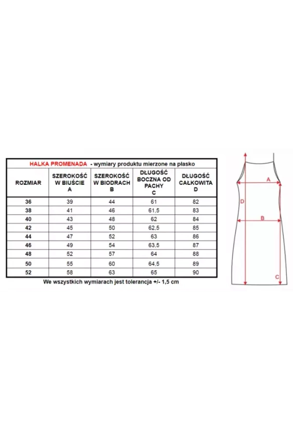 6275 Promenada halka koszula nocna damska Mewa czarny