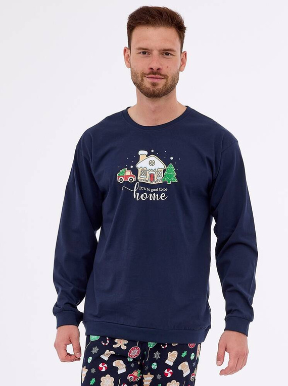 115/256 Home Piżama męska Cornette - granatowy