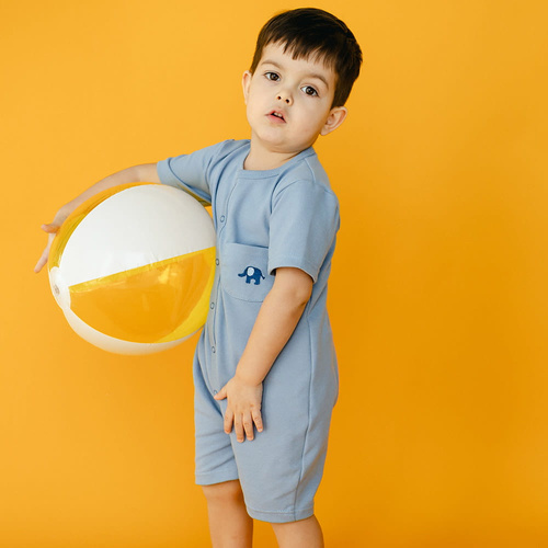 Elephant Rampers niemowlęcy Eevi - niebieski