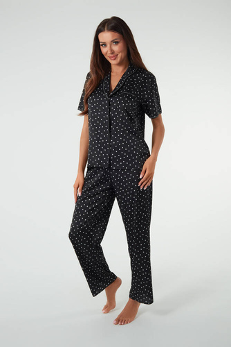 Ria Piżama Damska krótki rękaw, długie spodnie Italian Fashion - druk