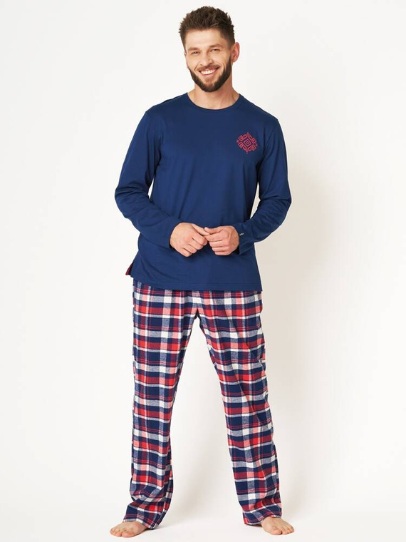 MNS 613 Piżama Męska Key- granatowy