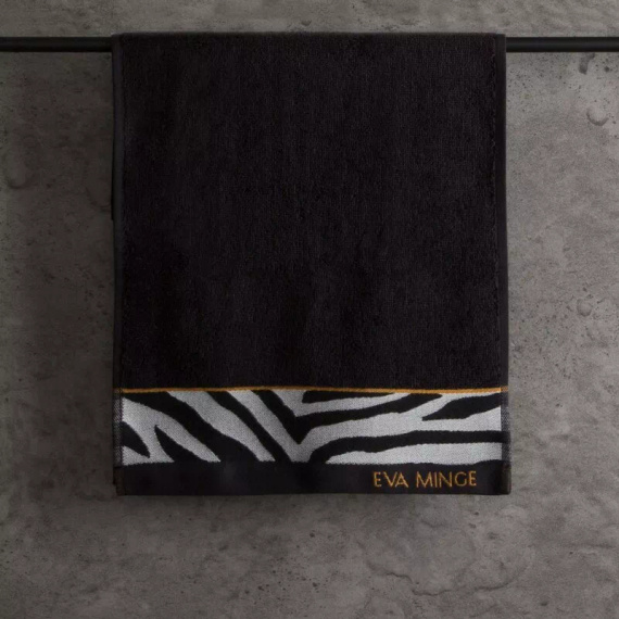 Eva 22 Ręcznik Eva Minge pantera/zebra Eurofirany czarny 
