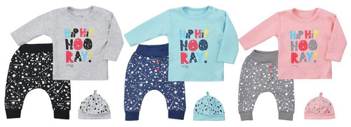 Bluzka + spodenki + czapka "HIP-HIP" Koala- szary