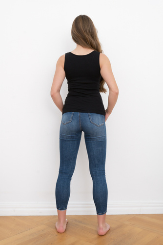 Ibiza Koszula Damska szerokie ramiączka Italian Fashion- czarna