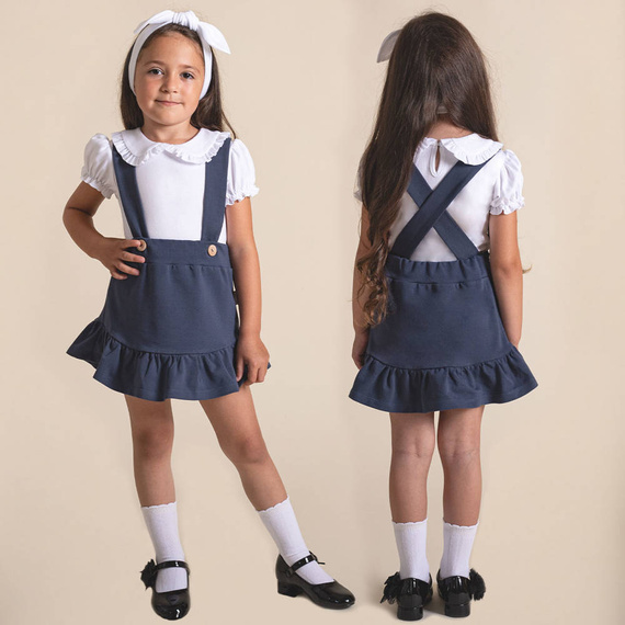 163576 Bluzka bawełniana z krótkim rękawem Nicol - biały