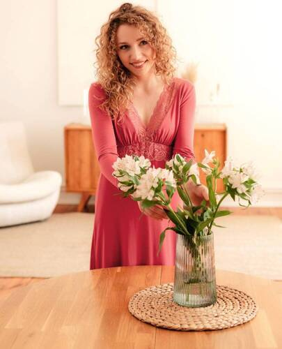 Thelma Koszula Nocna Babella -antyczny róż