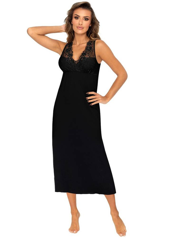 Kristina Long koszulka nocna Donna -czarny