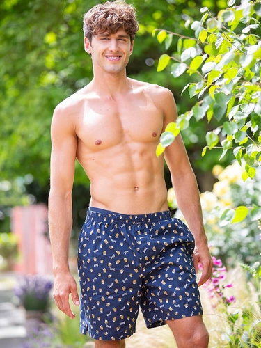 MXC 115 Spodenki piżamowe męskie Key granatowy