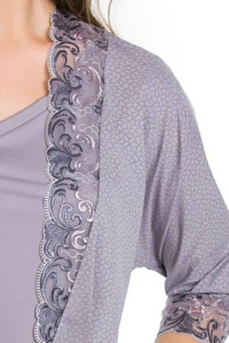 05090 Stella Szlafrok damski Mediolano - szary