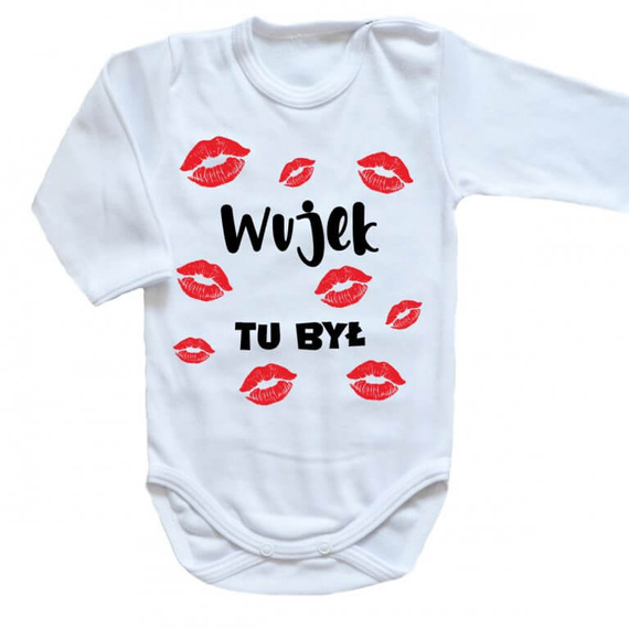 "CIOCIA tu była" Body długi rękaw Moocha biały