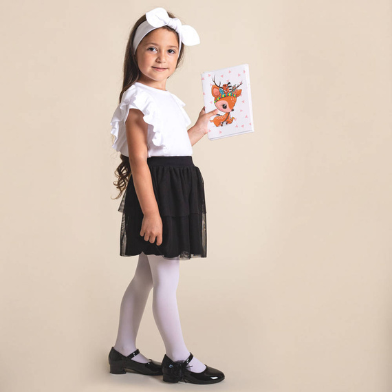 163574 Bluzka bawełniana z krótkim rękawem Nicol  - biały