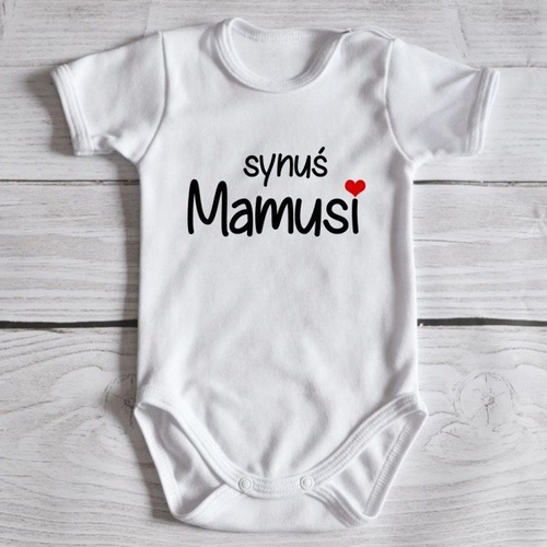 Body krótki rękaw " Synuś Mamusi ver2" Moocha czarne