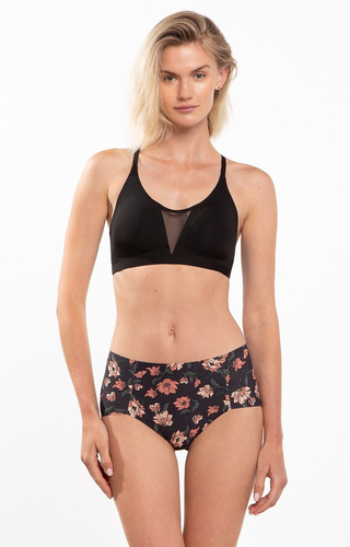 L-POL 5027 MD-N Midi Figi Damskie Lama -czarny