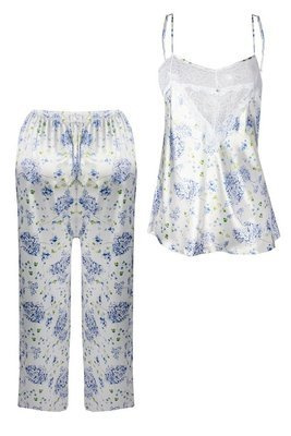 Flowers Komplet Damski Piżama DKaren - DK-KC 2 biały