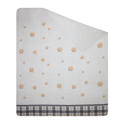 Angel koc świąteczny narzuta gwiazdki Eurofirany kremowy