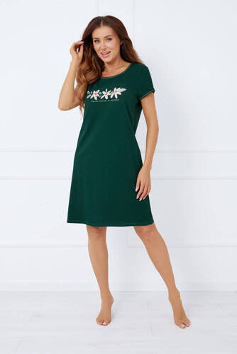 Florisa koszula damska z krótkim rękawem Italian Fashion - ciemny zielony