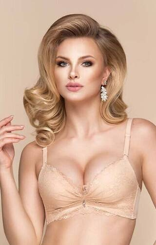 Sophie Biustonosz push up bez fiszbin Konrad beżowy