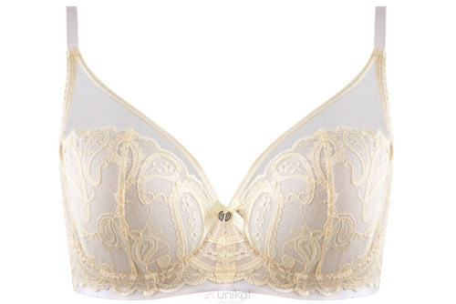 Oksana soft biustonosz miękki Unikat szary cytrynowy