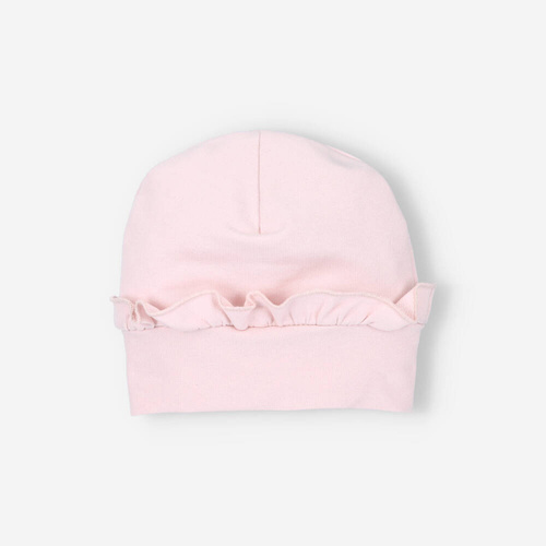 Jelonki Czapka niemowlęca z bawełny organicznej Nini różowy 