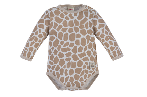03244DRCD "Giraffe" Body niemowlęce z długim rękawem Makoma cętki 