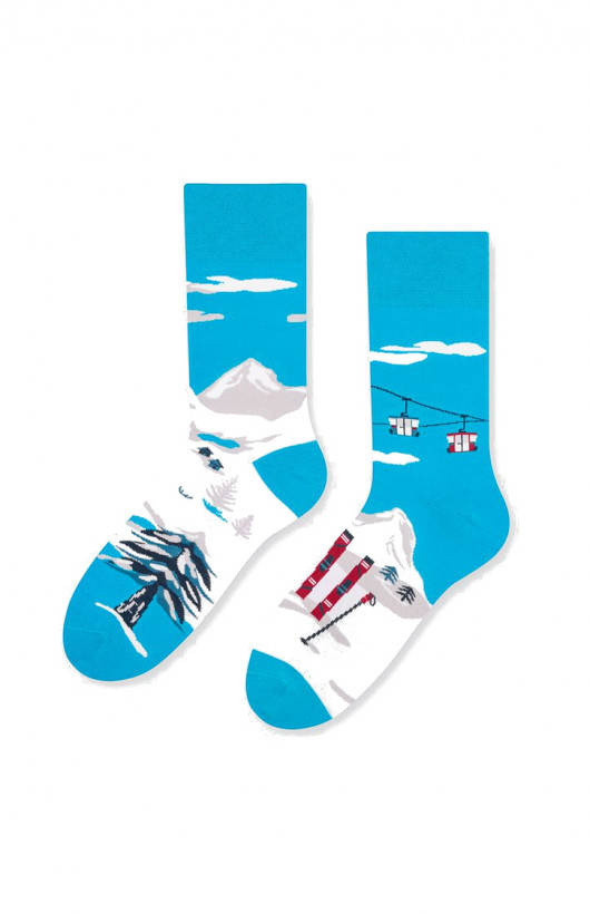 078 Nie do pary, Skarpety damskie More - 021 niebieski