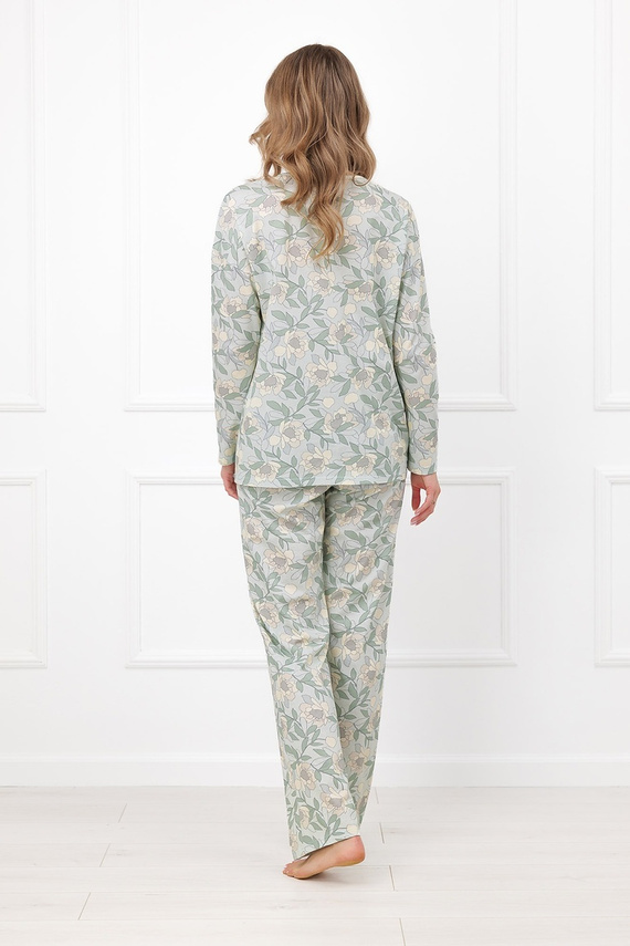 Piżama Damska Italian Fashion Helen Bawełniana Długa Roślinny Print