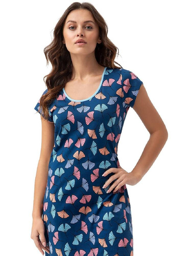 187 Koszula nocna  Luna - granatowy