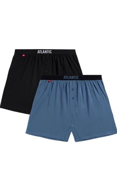 2MBX-025/24 A'2 Bokserki męskie Atlantic - czarny-niebieski