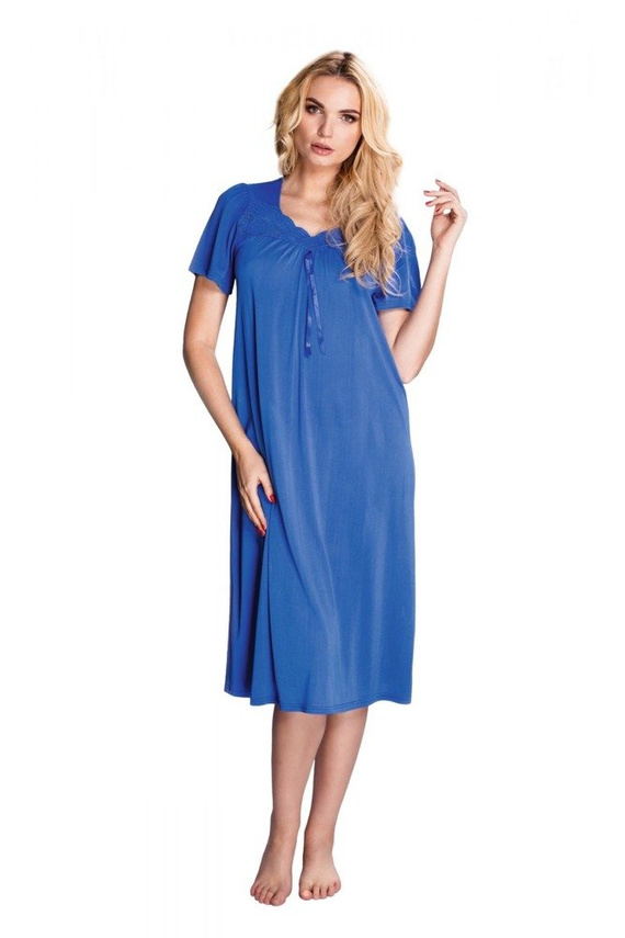 1693 Berenika halka koszula nocna damska Mewa szafirowy