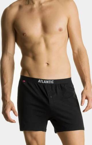 2MBX-025/24 A'2  Bokserki męskie Atlantic - czarny-niebieski