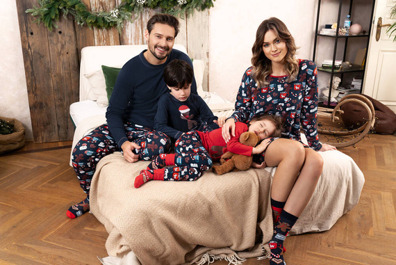 Makala Piżama dziecięca Italian Fashion - granatowy/druk 