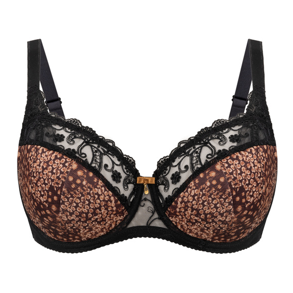 VB-473 Vena czarno-cynamonowy – biustonosz K15, idealny na średni i duży biust