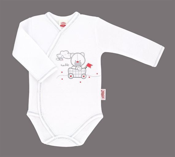 Body kopertowe długi rękaw "WHITE ORGANIC" Makoma 